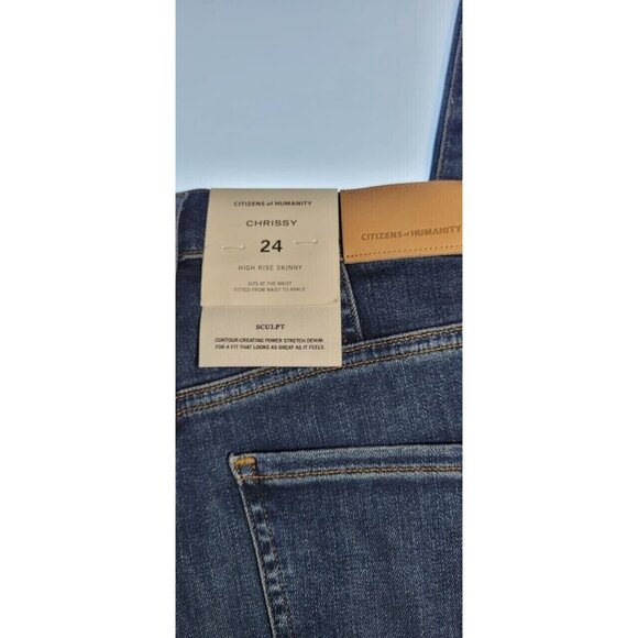 Citizens Of Humanity Jeans Womens 24 Blue Chrissy High Rise Skinny Pants 1611C-1 - Picture 11 of 12